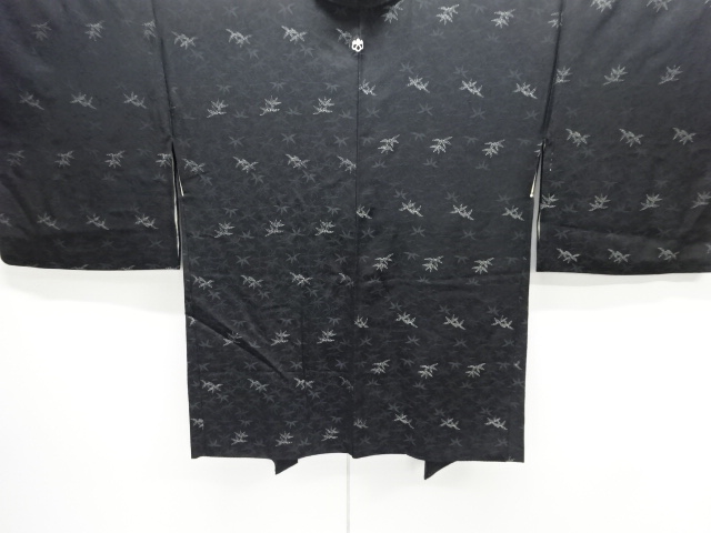 JAPANESE ANTIQUE HAORI / TAISHO ROMAN STYLE / WOVEN BAMBOO GRASS